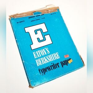 Eaton's Berkshire Typewriter Paper Eminence Onion Skin 25% Cotton Fibre Content